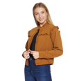 thumbnail image 2 of Chamarra Para Mujer Camel Con Olanes Estilo Casual Semi Formal 330731 cafe M INCÃGNITA 330731, 2 of 5
