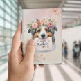 thumbnail image 4 of Happy Mother's Day Australian Shepherd with Flower Crown Travel Passport Wallet Aussie Dog Lover Gifts PU Leather Passport Holder Cover - 13004, 4 of 5