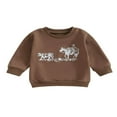 thumbnail image 1 of Toddler Boy‘s Long Sleeve Western Sweatshirt with Cattle Print for Fall, 1 of 9