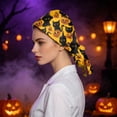 thumbnail image 4 of Scrub Caps for Women, Adjustable Halloween Nurse Hat with Ponytail, Fall Hair Cover for Work, Shower, Salon, Spa, Lab, Soft Breathable Cap Gold, 4 of 5