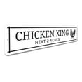 thumbnail image 3 of Chicken Xing Novelty Sign, Metal Wall Decor - 4x18 inches, 3 of 4