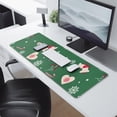 thumbnail image 2 of Long Mouse Pads for Desk,Green Christmas Pattern Desk Mats on Top Of Desks, Desk Mouse Pad Extra Large with 3mm Non-Slip Base and Stitched Edge for Gaming,Office,Work,Home 31.5x11.8in, 2 of 5