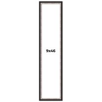 9x46 Frame Silver Real Wood Picture Frame Width 1.25 Inches | Interior Frame Depth 0.75 Inches |