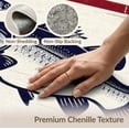 thumbnail image 6 of ODIKA Vintage Fish Bass Fishing Theme Lure Motif Stars Stripes Border for Entryway, Kitchen, Mudroom, Stain Resistant Flatwoven, 6 of 7