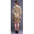 thumbnail image 3 of Bimba Light Peach2 Floral Begonia & Peony Womens Short Beach Kaftan Beachwear Bikini Coverup Midi Dress-S-L, 3 of 5