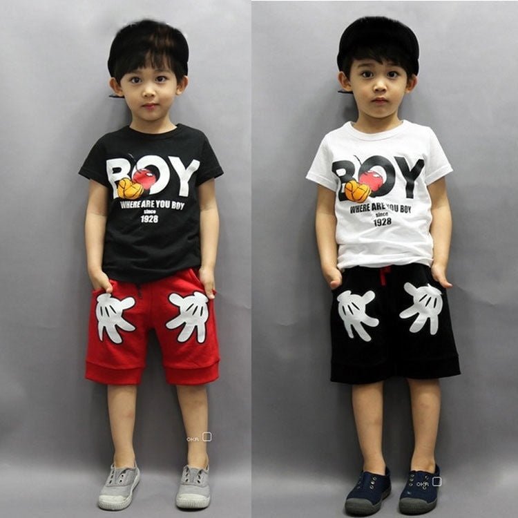 4T Toddler Boys 'Boyz Wear' 2pc Red & Black Layered-Look Set Size 2T 