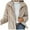 Beige, variant on felwors Women's Full Zip Fleece Jacket Winter Casual Long Sleeve Lapel Collar Oversized Sherpa Coat Fall Outerwear Beige, XL
