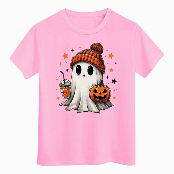 mgoYE Halloween Tshirts Kids Halloween Shirts Crew Neck Loose Tee Tunic Tops Kids Tshirts Girls Size 13-14 Years
