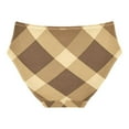 thumbnail image 2 of Women's Underwear Brown and Tan Check Hipster Panties Underwear for women, Medium, 2 of 9