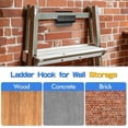 thumbnail image 3 of 4pcs Ladder Hooks for Garage Wall, Wall Mount Heavy Duty Hook for Ladder Patio Furniture, Wheelbarrow, Chair & Ladder, 3 of 7