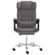 thumbnail image 3 of Silla VidaXL, escritorio reclinable con ruedas, giratoria de 360°, piel sintética gris, 3 of 5