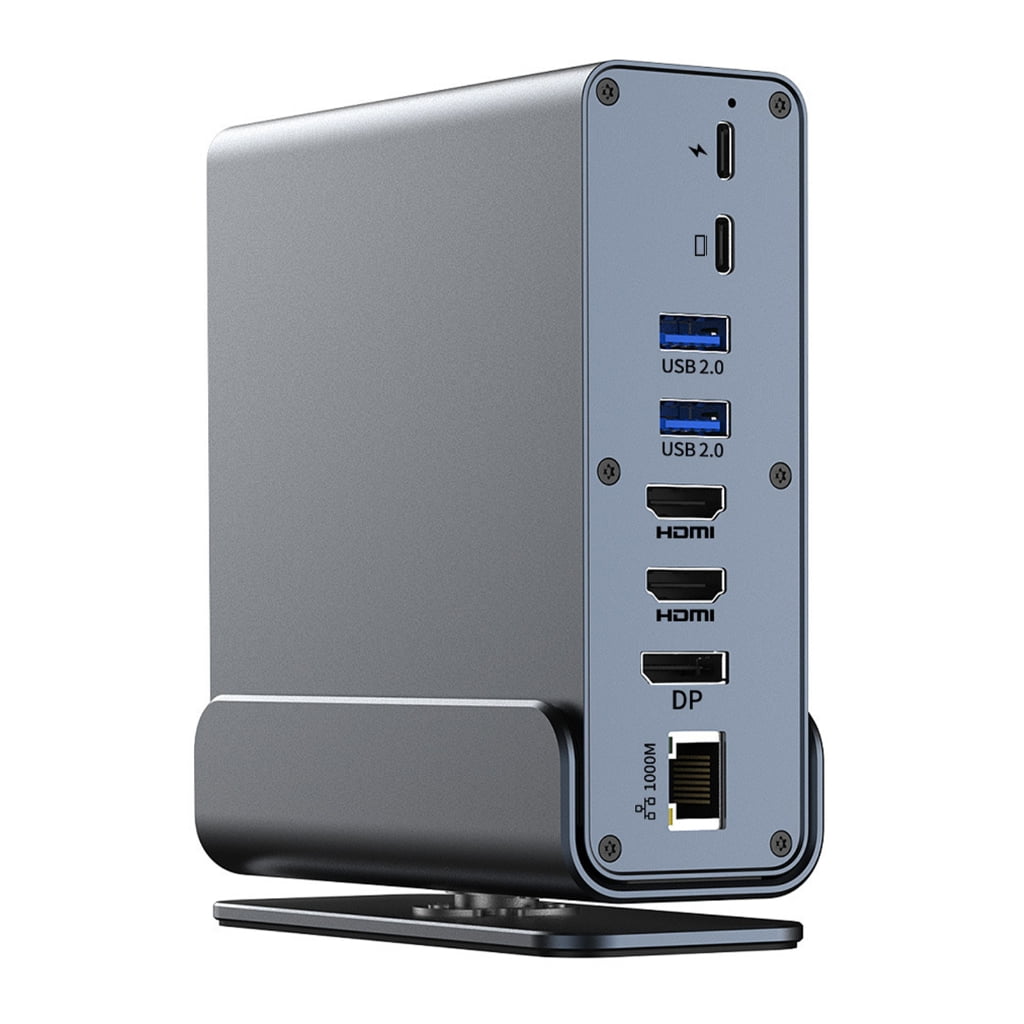 AOOOWER MultiFunction USB C Docking Station 15Port for Laptop Aluminum Alloy Dock
