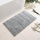 thumbnail image 5 of Injueey Esterilla de poliéster de secado rápido con base de goma antideslizante, chenilla, resistente a la nieve y absorbente de agua. Juegos de accesorios de baño Gris claro 50*80 cm, 5 of 6