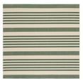 thumbnail image 2 of Safavieh Courtyard Caroline Striped Indoor/Outdoor Area Rug, Beige/Dark Green, 6'7" x 6'7" Square, 2 of 14