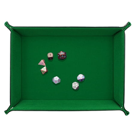 

ZIZOCWA Bathroom Storage Bins Cloth Storage Boxes Dice Tray Portable Folding Dice Rolling Tray for Use As Game Dice Tray Green Green