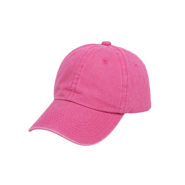 Cotton Baseball Cap Solid Color Dome Replacement Protection Fashionable Breathable Easy Matching Outdoor Adjustable Sunproof Hat Headgear Pink