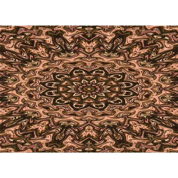 Ahgly Company Indoor Rectangle Patterned Blood Night Red Area Rugs, 4' x 6'