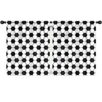 Blackout Kids Curtains,Soccer Ball Pattern Childrens Insulated Curtains Set Of 2,Bedroom Essentials,Toddler Room Decor 52"x63"