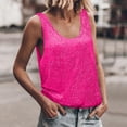 thumbnail image 2 of AherBiu Sequin Tank Tops for Women Crewneck Sparkly Sleeveless Summer Dressy Casual Blouse Party Shirts, 2 of 9