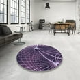 thumbnail image 4 of Ahgly Company Machine Washable Indoor Rectangle Transitional Dark Purple Area Rugs, 3' x 5', 4 of 7