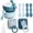 Blue, variant on Silicone Baby Feeding Set, Baby Suction Bowls with Lids, 4-Pack Led Weaning Feeding Spoon , and Silicone Baby Fruit Feeders, Freezer & Dishwasher Safe