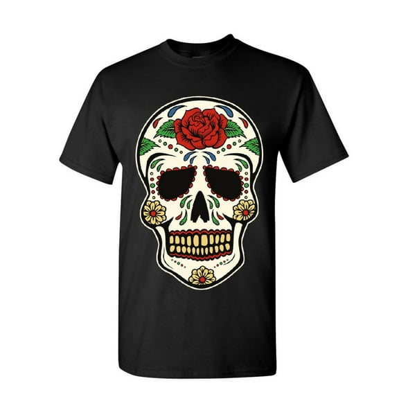 Tee Hunt Sugar Skull Calavera T-Shirt Dia de Los Muertos Day of The Dead Mens Shirt