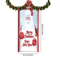 thumbnail image 3 of Pesadilla antes de Navidad cubierta de puerta telón de fondo navideño Banner 203x91cm Feliz Papá Noel, 3 of 7