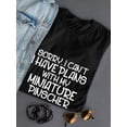 thumbnail image 3 of "Sorry, I Can't, I Have Plans With My Miniature Pinscher" Quote Women Black T-Shirt, Female x-Large, 3 of 4