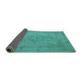 thumbnail image 2 of Ahgly Company Indoor Round Oriental Turquoise Blue Industrial Area Rugs, 4' Round, 2 of 4