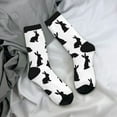 thumbnail image 5 of Pofeuu Black Rabbit Print Crew Socks, Adult Running Hiking Socks for Youth and Adult, 5 of 6