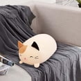 thumbnail image 1 of Almohada bonita con relleno de animales, juguete de peluche, regalos de cumpleaños, almohada para dormir, almohada de Animal para escritorio, fiesta, gato beige, 1 of 9