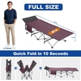thumbnail image 3 of Sprint Demon Folding Camping Cot with Mattress for Adults, 880 lb Heavy Duty Portable Guest Bed for Camping, Home & Travel, 3 of 7