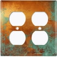 thumbnail image 3 of Metal Light Switch Plate Outlet Cover Image of Distressed Copper MET011, 3 of 13