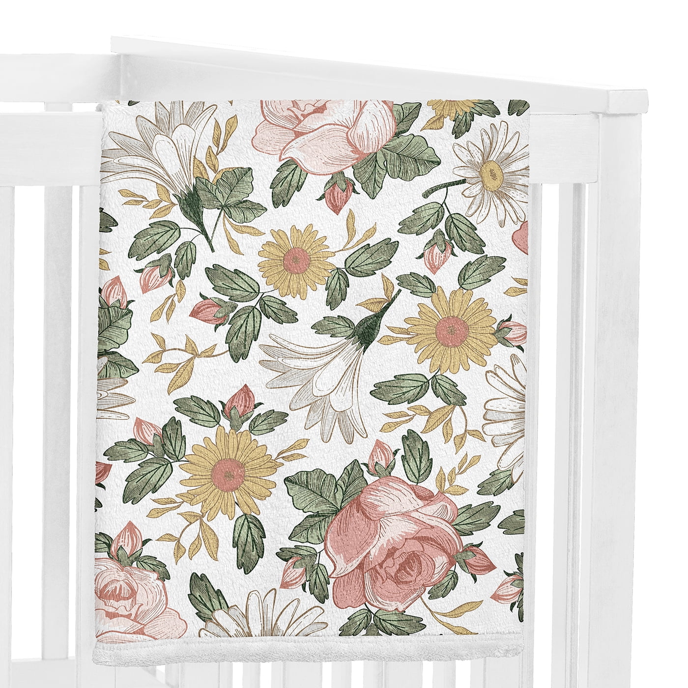 Sweet Jojo Designs Vintage Floral Girl Toddler Blanket Baby Swaddle
