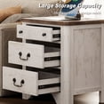 thumbnail image 5 of Farmhouse Wood Nightstand Set of 2 With Built-In Charging Station, 5 of 5