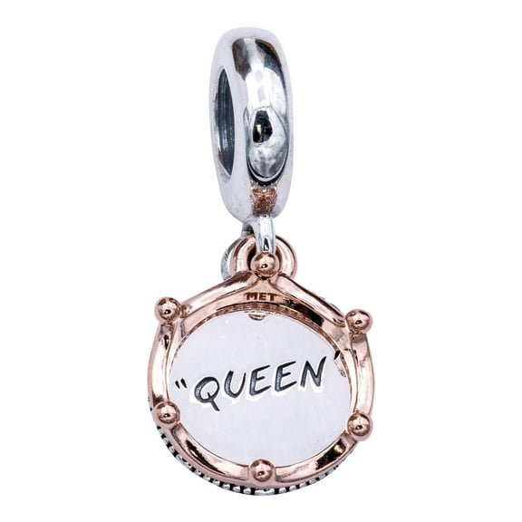 PANDORA Crown Sterling Silver And Pandora Rose Dangle - 788255