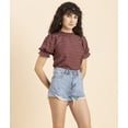 thumbnail image 2 of MoomayaWomens PrintedRuffled Neck Top,Casual Summer Top Blouse, 2 of 8