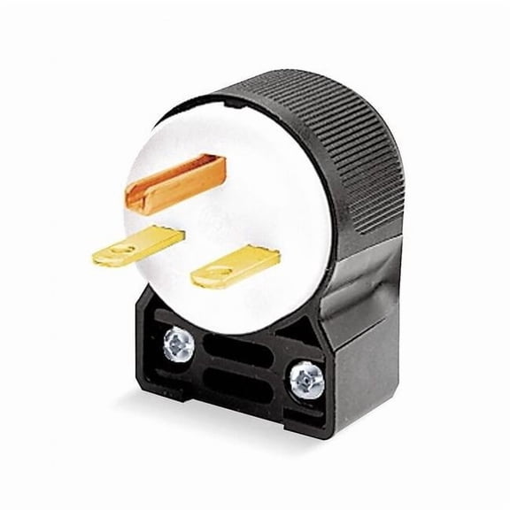 Hubbell Wiring Device-Kellems Agl Strt Plug,Blk; Wht,15 A,Stnd,6-15P HBL5666CA