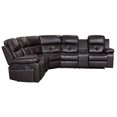 thumbnail image 3 of K-Living Marcel Recliner Sectional in Dark Brown Leather Gel Upholstery, 3 of 7