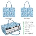 thumbnail image 2 of Large Capacity Tote Bag,Light Blue Christmas Snowflake Pattern Handbag Fashion Luxury Tote Bag,15.7"x13"x 5.1" Inches,Laptop Compatible, 2 of 6