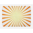 thumbnail image 1 of Sunburst Bath Mat, Illustration of Radial Sun Rays in Warm Tangerine Tones Hot Feels, Plush Bathroom Decor Mat with Non Slip Backing, 29.5" X 17.5", Orange White, by Ambesonne, 1 of 2