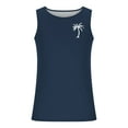 thumbnail image 2 of Yaoyar Mens Summer Patterned Sleeveless Round Neck Casual Tank Graphic Design Comfort Fit Streetwear Sleeveless Shirt, 2 of 5
