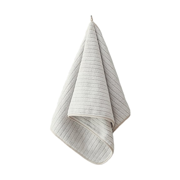 PEONAVET Hand Tower for Bathroom Soft Highly Absorbent Bathroom Towel with Hook Decorative Face Towel for Spa Bath Gym Kitchen(29.5×13.8",Gray)