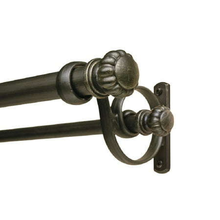 Allen Roth 301315 36 To 72 Meridian Bronze Double Curtain