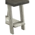 thumbnail image 5 of Narrow Side End Table with Storage Shelf, Wood Nightstand Sofa Table for Living Room, Bedroom, Weathered Walnut and Gray, 5 of 5