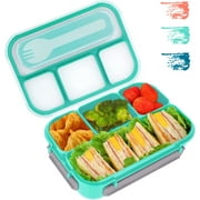 Bento Box Adult Lunch Box Kids, 1300ML-4 Compartment Bento Lunch Box Containers, Microwave & Dishwasher & Freezer Safe, BPA Free