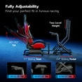 thumbnail image 6 of ARES WING Racing Simulator Cockpit with Seat and Monitor Mount, Adjustable Sim Racing Cockpit Compatible with Logitech, Thrustmaster, Fanatec, Moza, for PS5, PS4, Xbox and PC, Red, 6 of 8