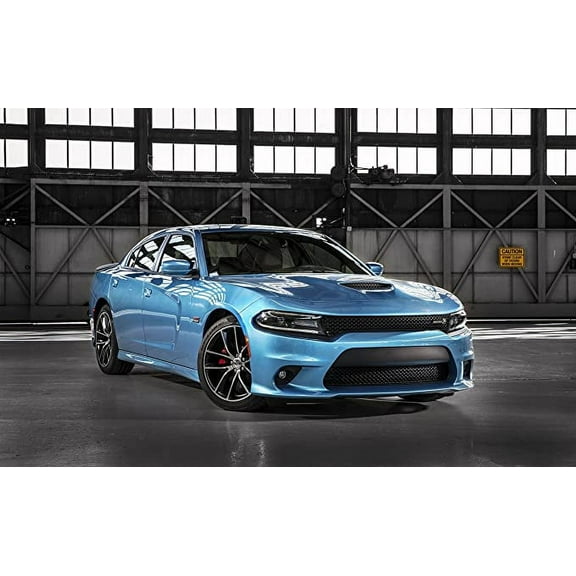 Iconic Arts Laminated 42x24 Poster: Dodge Charger rt scat Pack Wide
