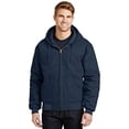 thumbnail image 2 of CornerStone Men’s Tall Duck Cloth Hooded Work Jacket. TLJ763H., Navy, 3XLT, 2 of 2