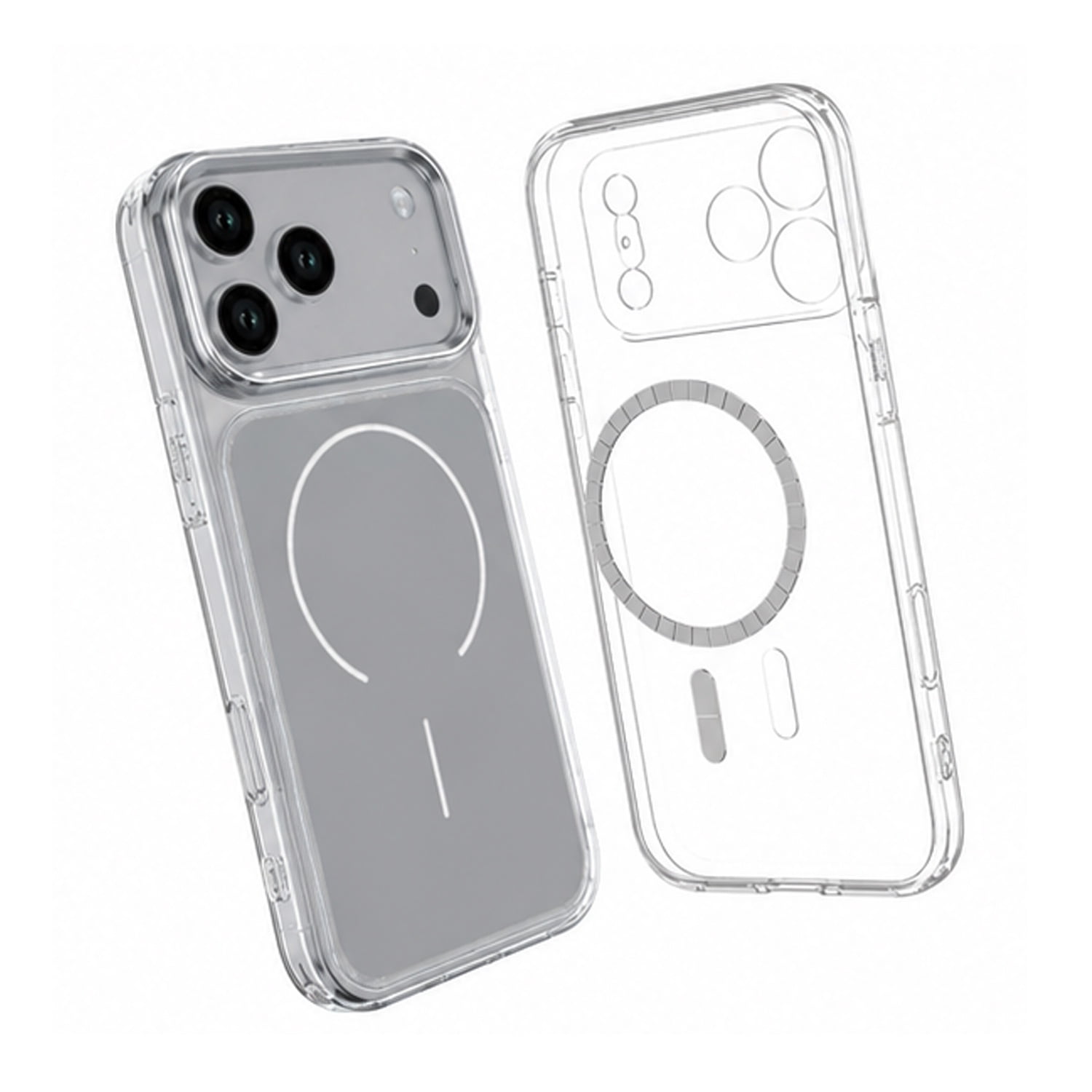 Strong Transparent Magnetic Cases with IC Chip - CLEAR for iPhone 17 Pro Max - Transparent